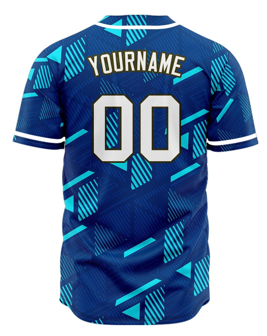 Custom Light Blue Parallelogram Baseball Jersey