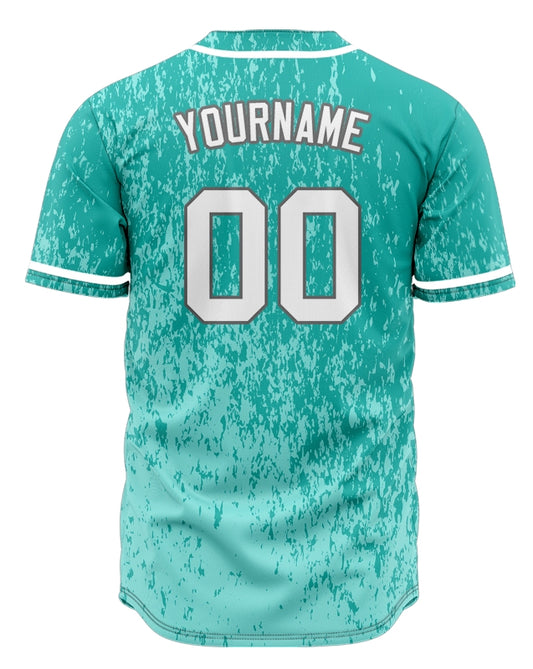 Custom Light Green Broken Baseball Jersey