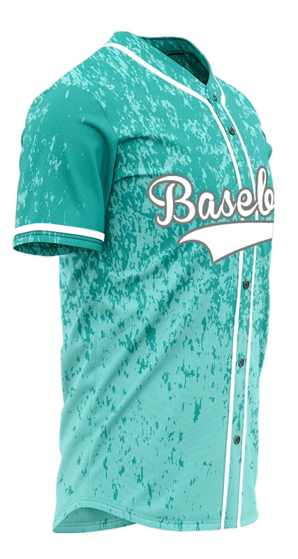 Custom Light Green Broken Baseball Jersey