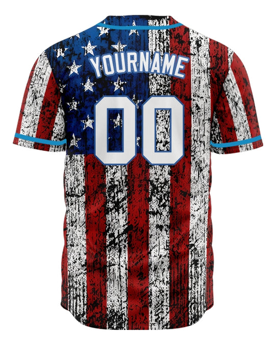 Custom Old Flag Baseball Jersey