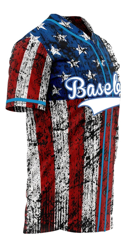 Custom Old Flag Baseball Jersey