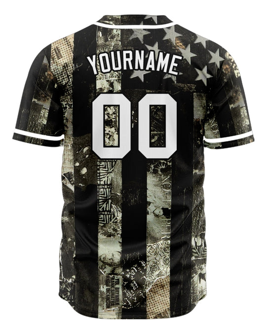 Custom Old Green Flag Baseball Jersey