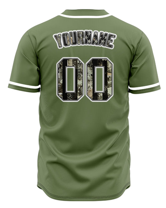 Custom Old Green Flag Dark Green Baseball Jersey