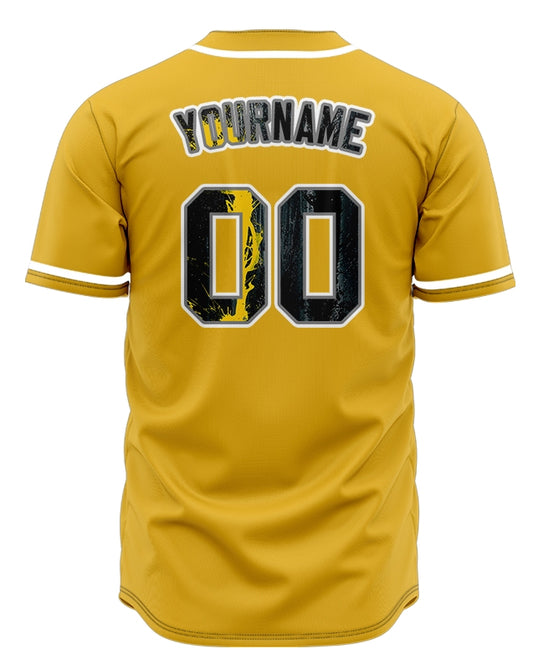 Custom Orange Ink Black Baseball Jersey