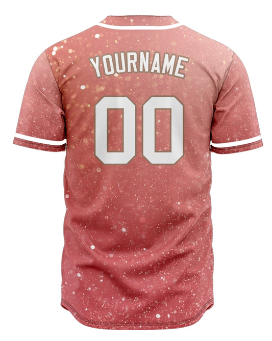 Custom Pink Starry Sky Baseball Jersey