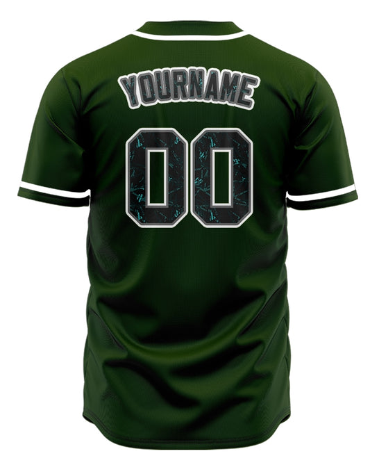 Custom Plant Green Baseball Jersey