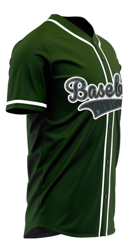 Custom Plant Green Baseball Jersey