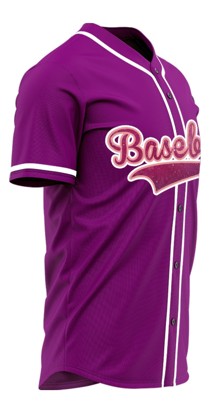Custom Purple Pink Starry Sky Baseball Jersey
