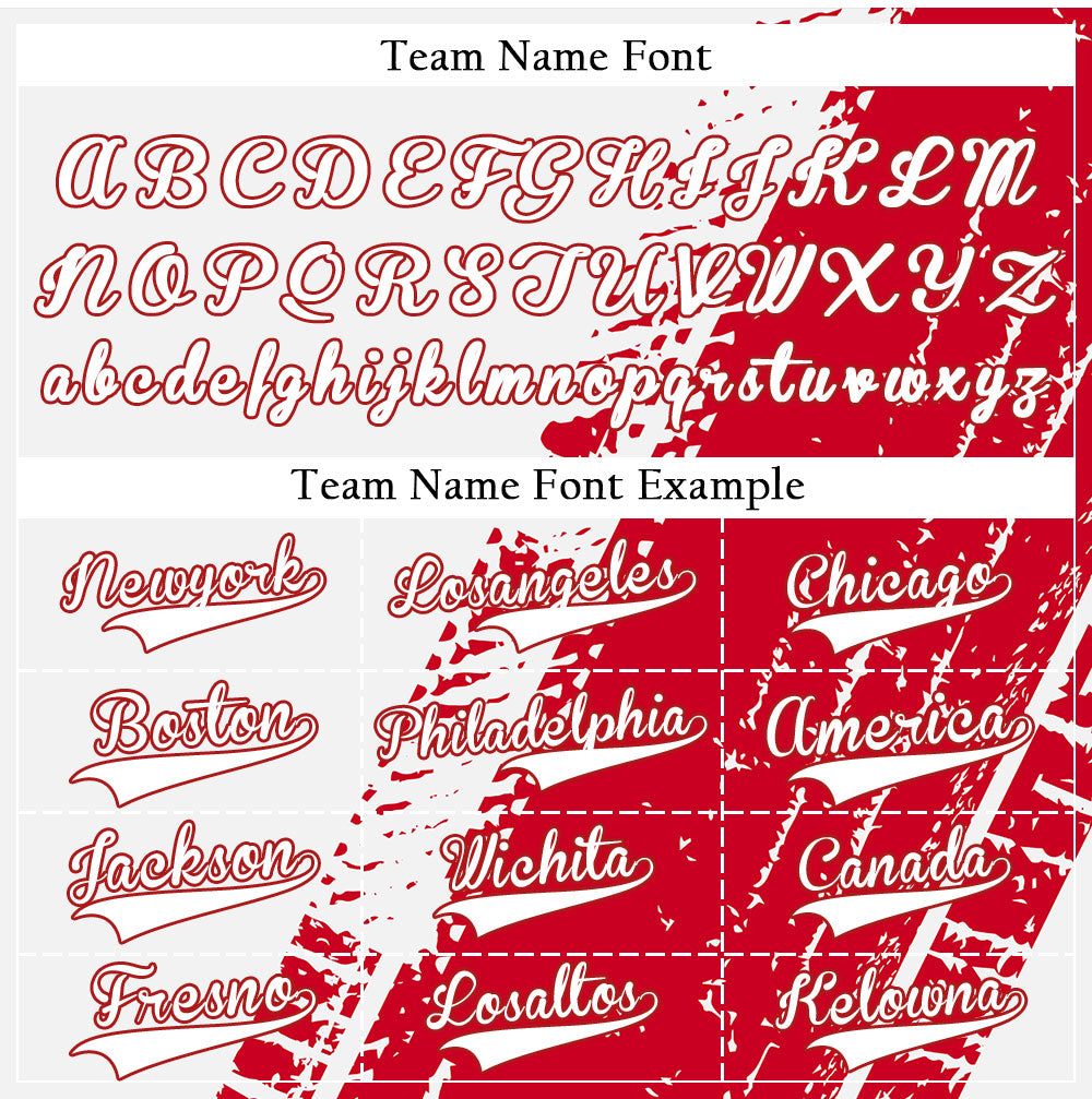 Custom Red Tire Marks Baseball Jersey