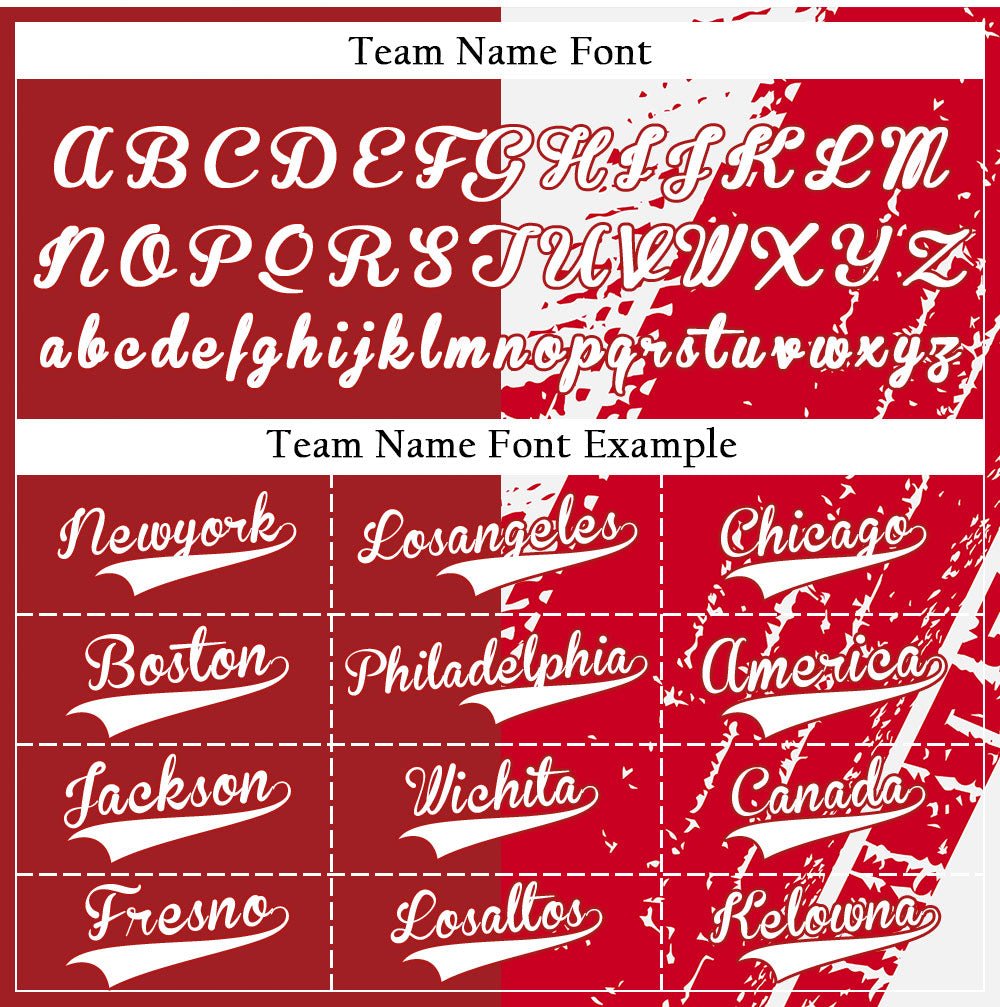Custom Red Tire Marks Half Baseball Jersey