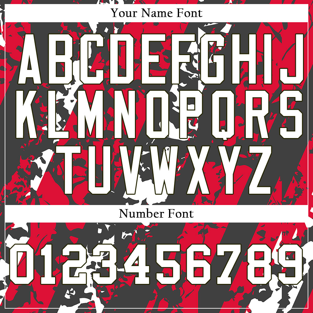 Custom Red White Black Tire Tracks Baseball Jersey
