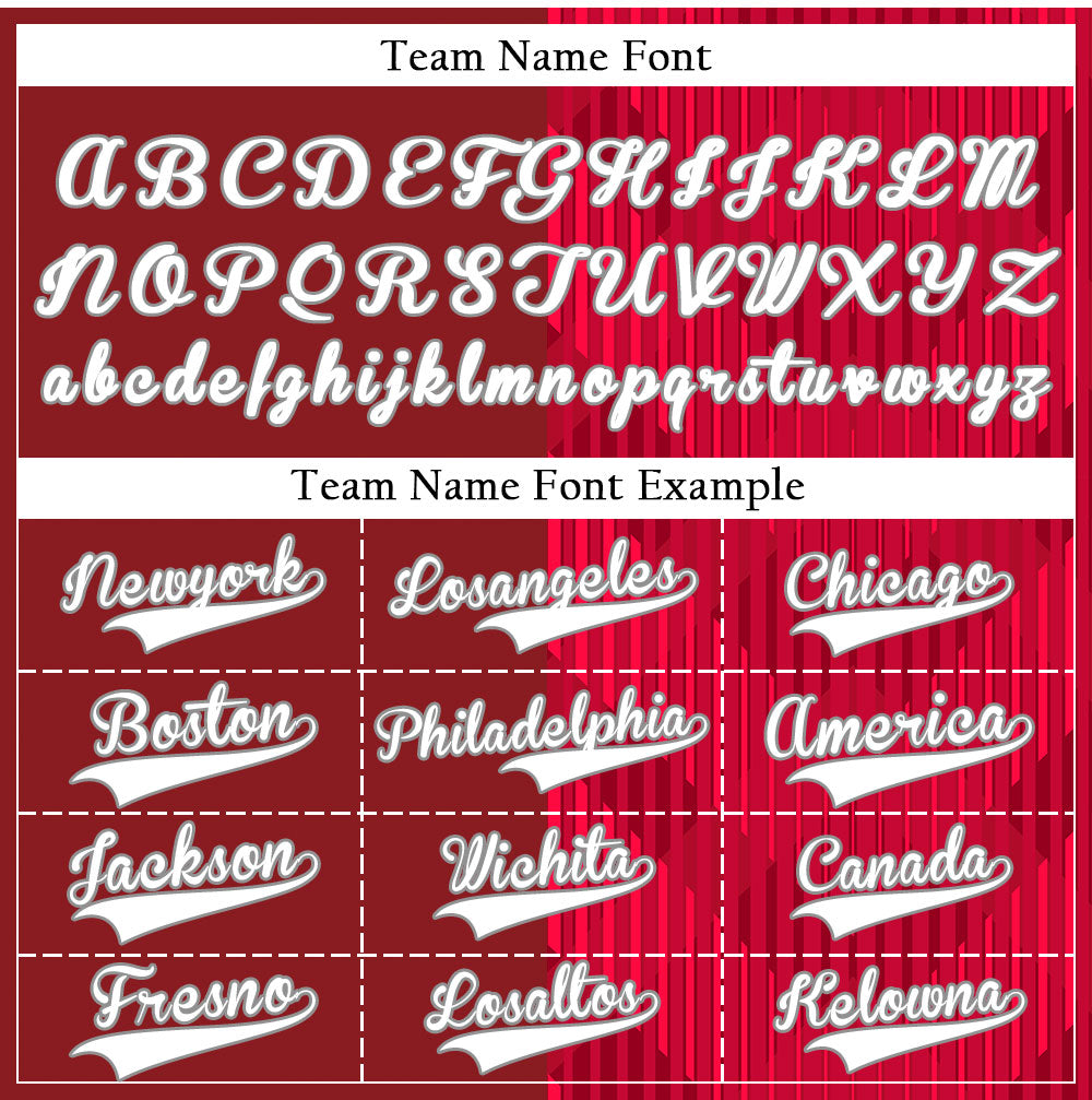 Custom Red White Corner Gradient Half Baseball Jersey
