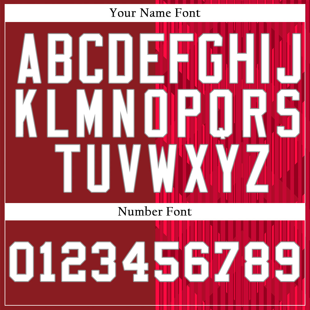 Custom Red White Corner Gradient Half Baseball Jersey