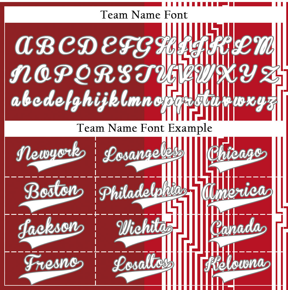 Custom Red White Overlay Half Baseball Jersey