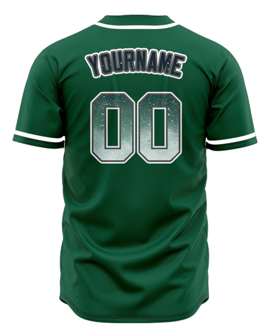 Custom White Dark Green Starry Sky Baseball Jersey