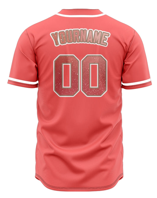 Custom White Pink Starry Sky Baseball Jersey