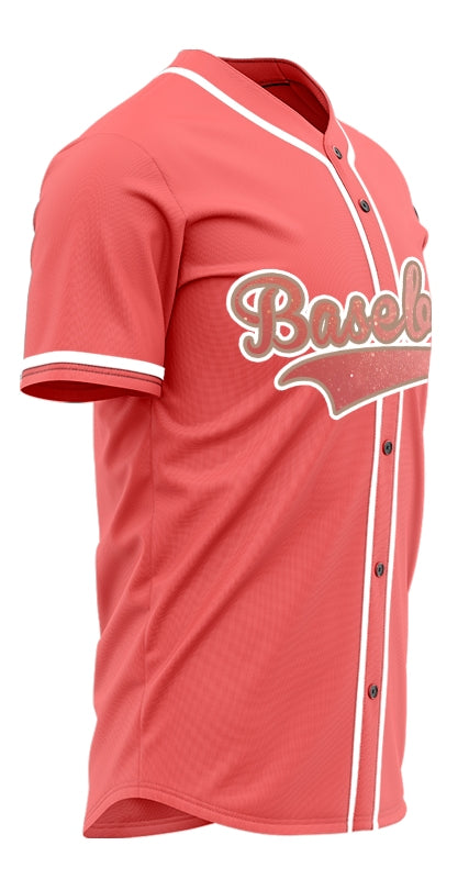 Custom White Pink Starry Sky Baseball Jersey