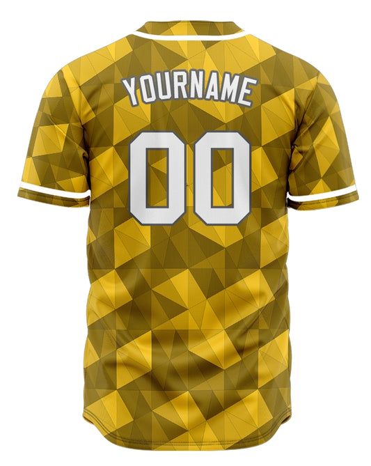 Custom Yellow Irregular Shape Baseball Jersey
