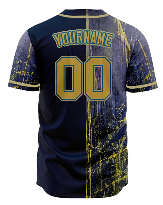 Custom Dark Blue Ink Baseball Jersey