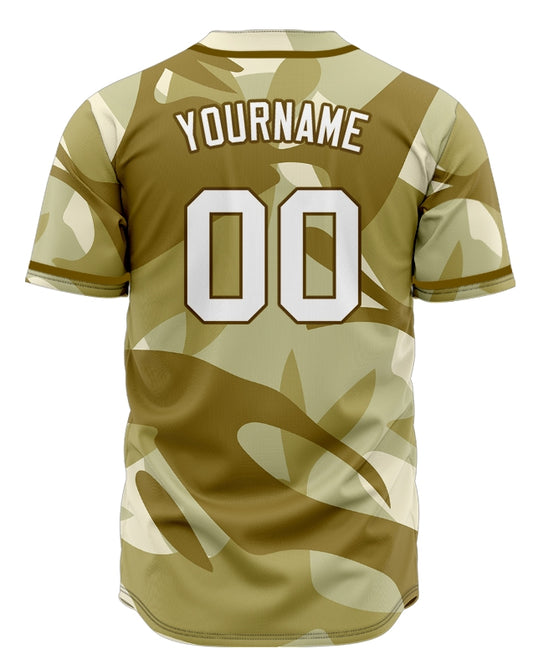 Custom Gold Olive Baseball Jersey