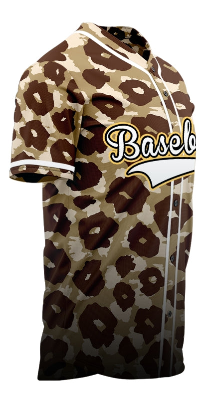 Custom Gradient Brown Plum Blossom Baseball Jersey