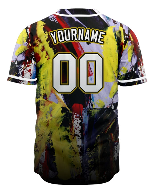 Custom Gradient Ink Baseball Jersey