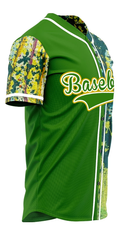 Custom Green Ink Baseball Jersey