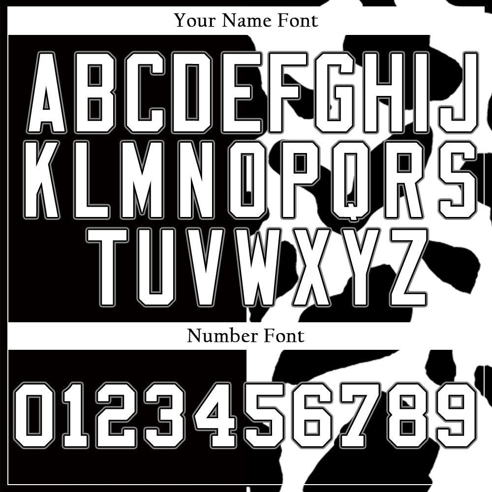 Custom Half Black And White Cow Baseball Jersey