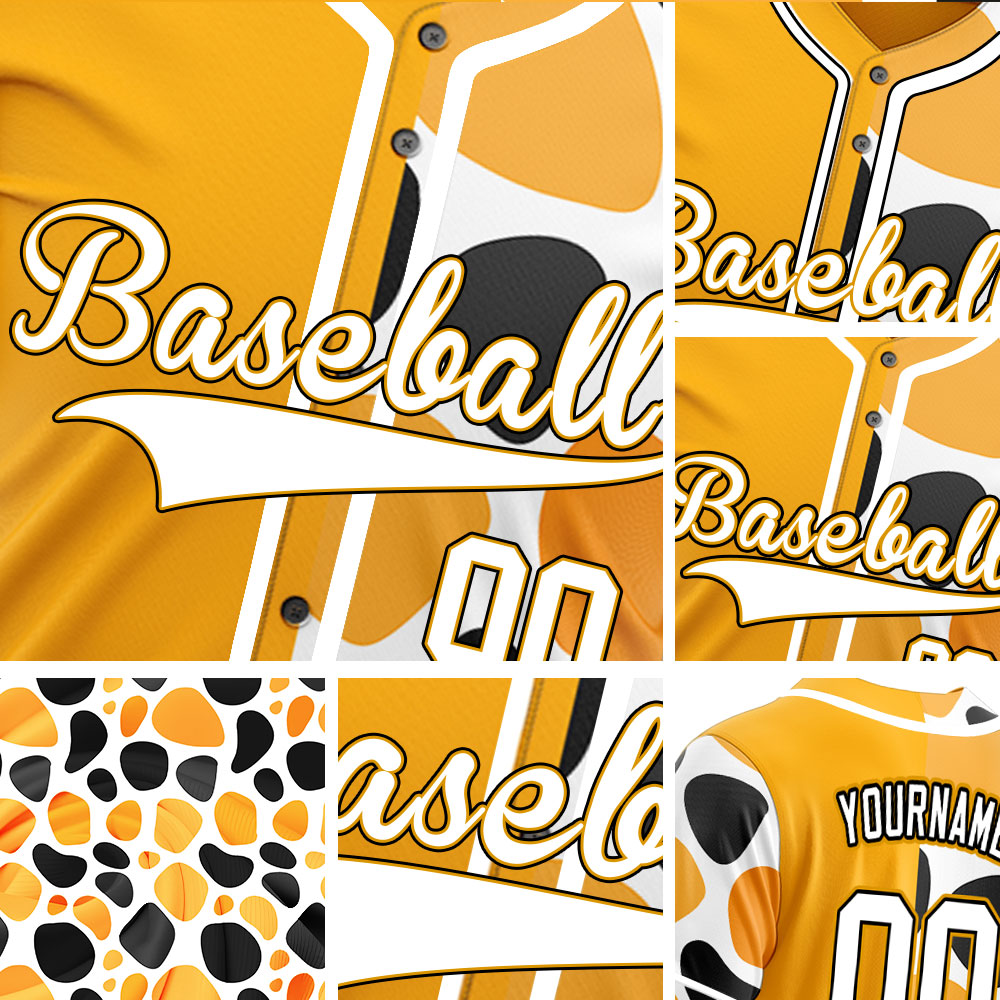 Custom Half Orange Tiger White Edge Baseball Jersey