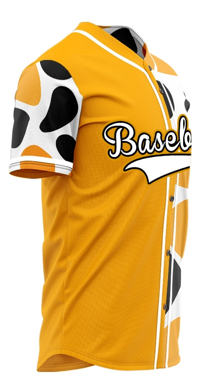 Custom Half Orange Tiger White Edge Baseball Jersey