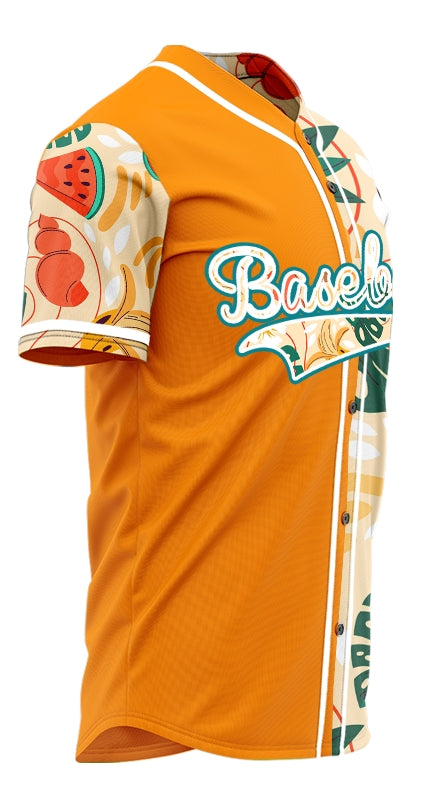 Custom Half Pineapple And Watermelon Baseball Jersey