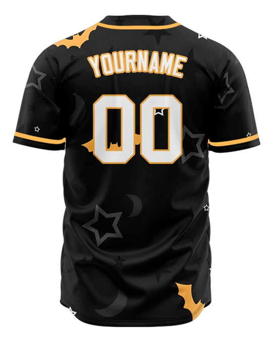Halloween Bat Star Baseball Jersey