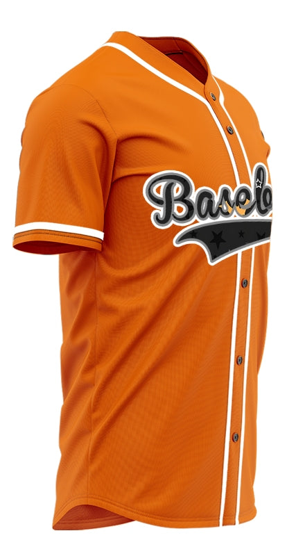 Halloween Bat Star Orange Baseball Jersey