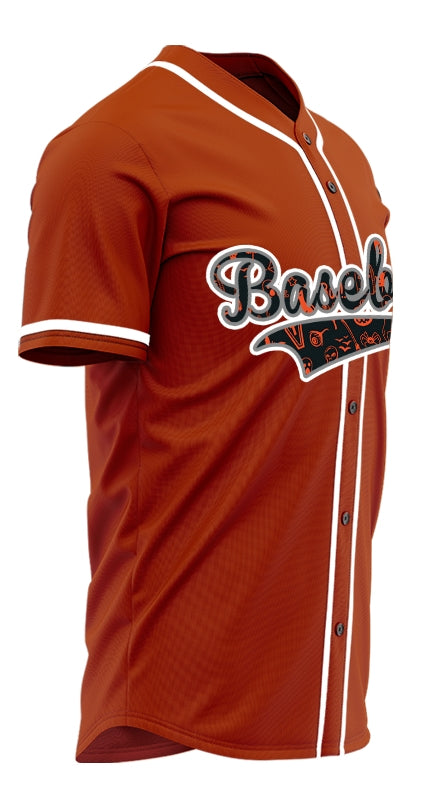 Halloween Crown Orange Moon Baseball Jersey