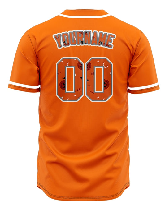 Halloween Pumpkin Orange Baseball Jersey