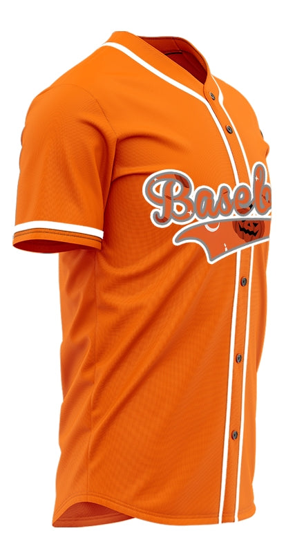 Halloween Pumpkin Orange Baseball Jersey