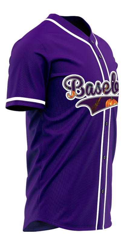 Halloween Purple Moon Dark Baseball Jersey