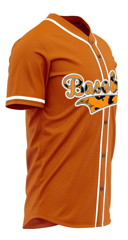 Halloween Spider Web Orange Black Baseball Jersey