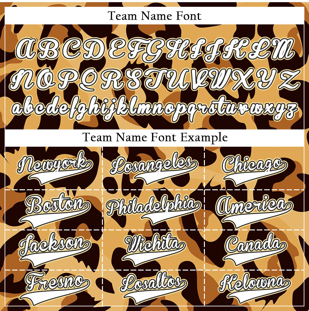 Custom Leopard Yellow Edge Baseball Jersey