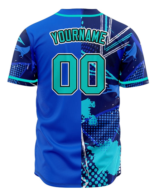 Custom Light blue Ink Baseball Jersey