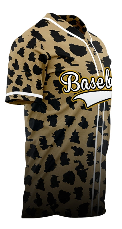 Custom Light Brown Gradient Black Baseball Jersey