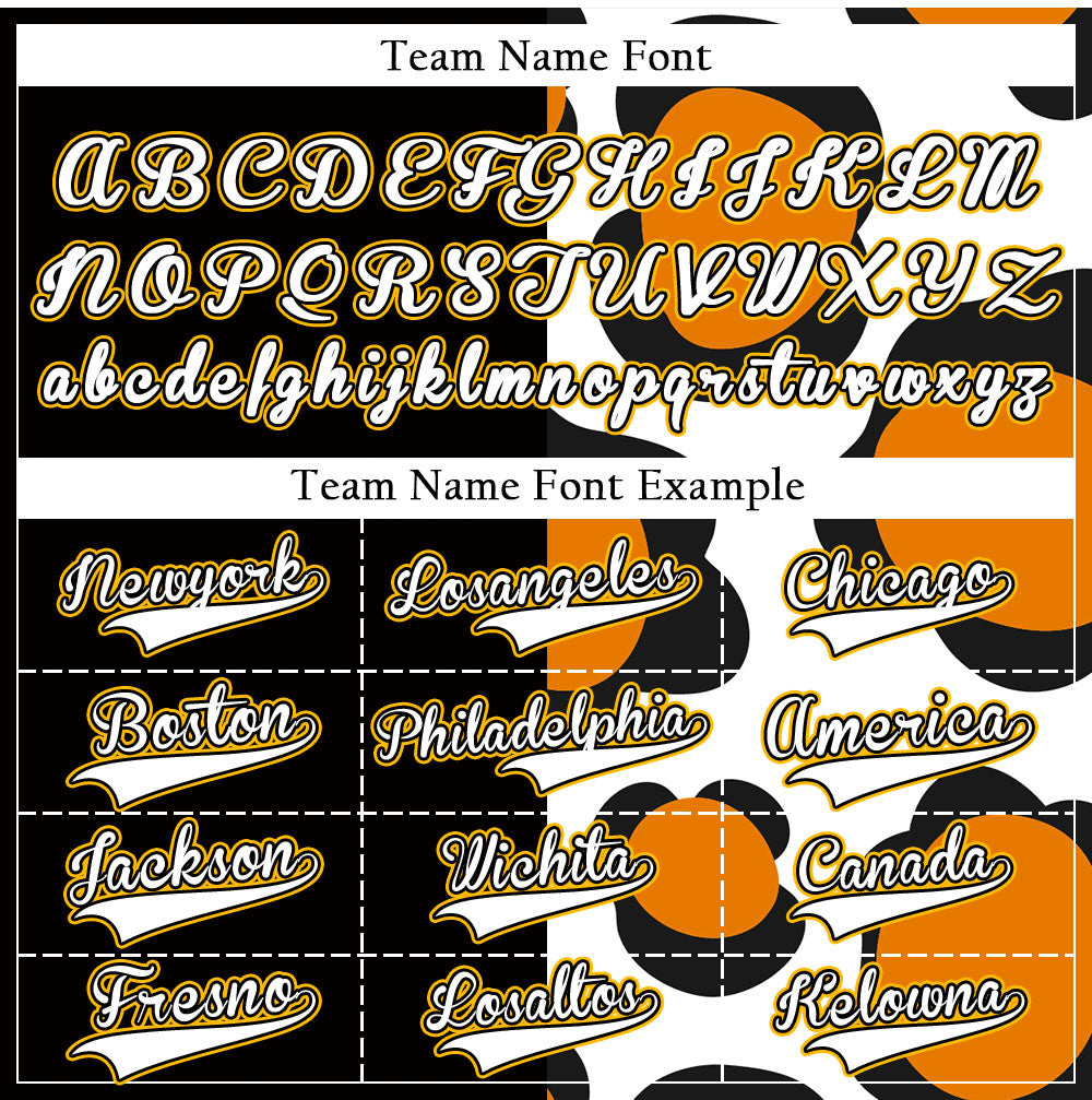 Custom Orange Black Shape Half Black Baseball Jersey