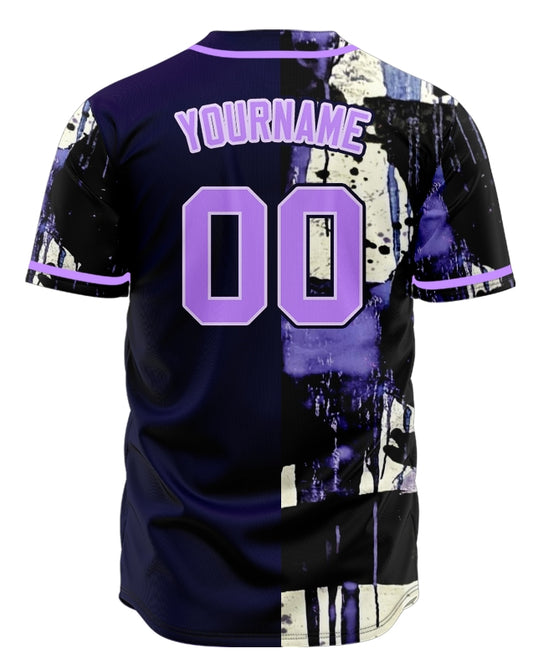 Custom Purple Ink Baseball Jersey