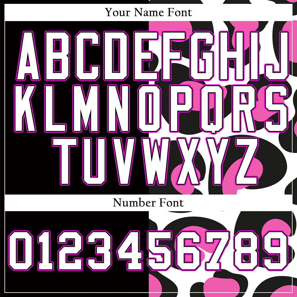 Custom Purple Pink Leopard Half Black Baseball Jersey
