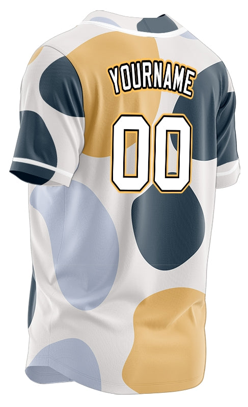 Custom White And Dark Grey Baseball Jersey