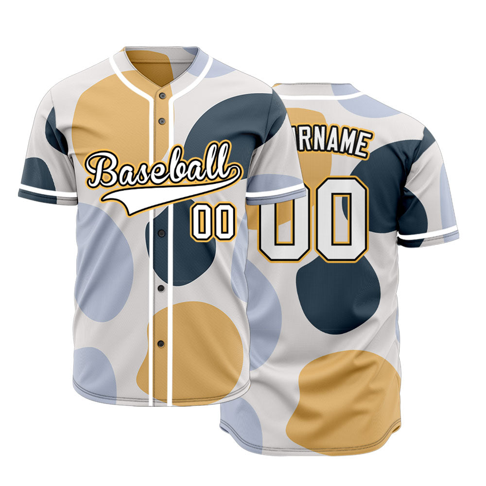 Custom White And Dark Grey Baseball Jersey