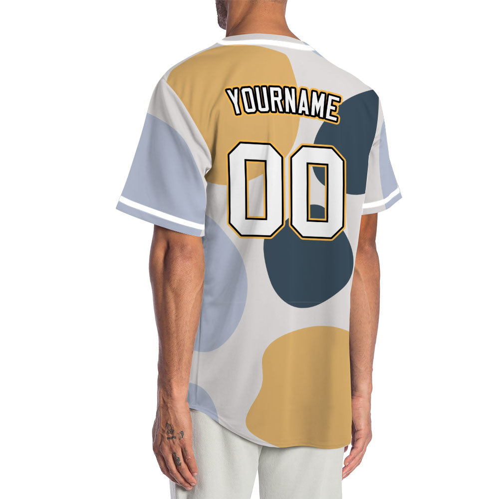 Custom White And Dark Grey Baseball Jersey