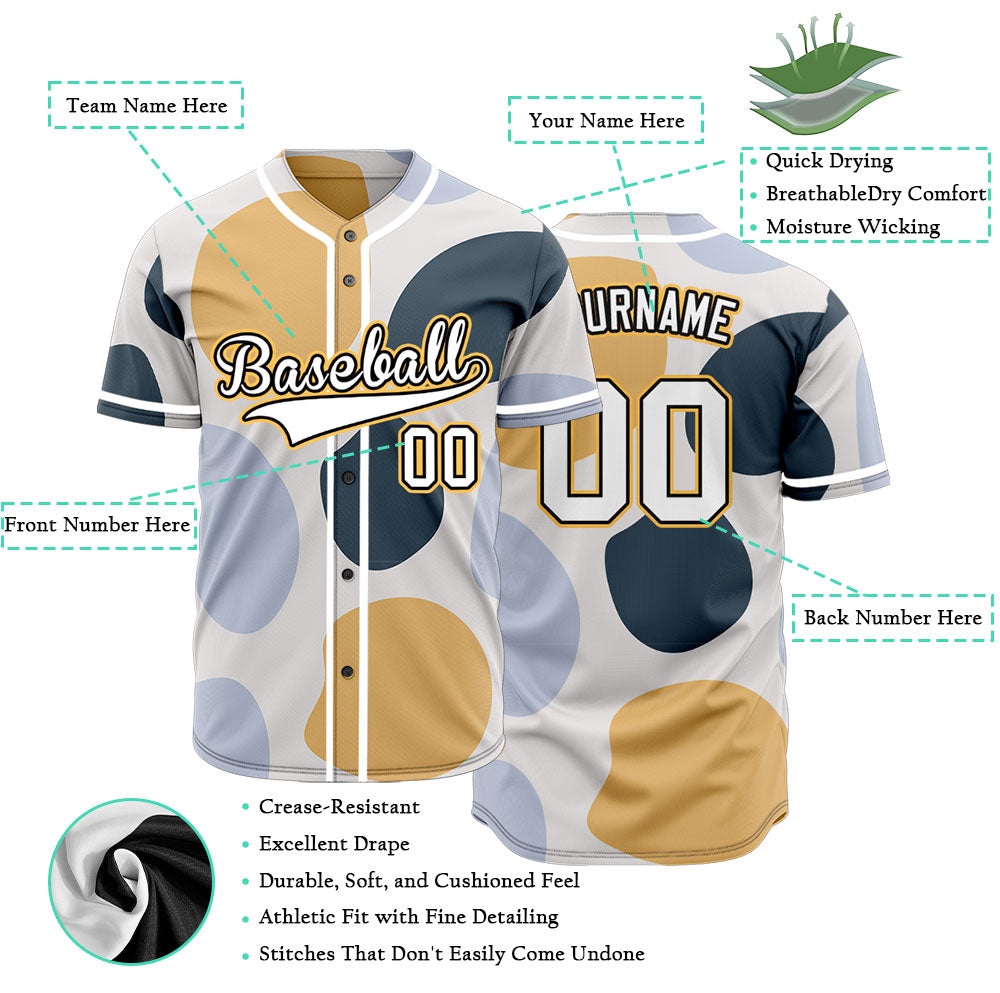 Custom White And Dark Grey Baseball Jersey
