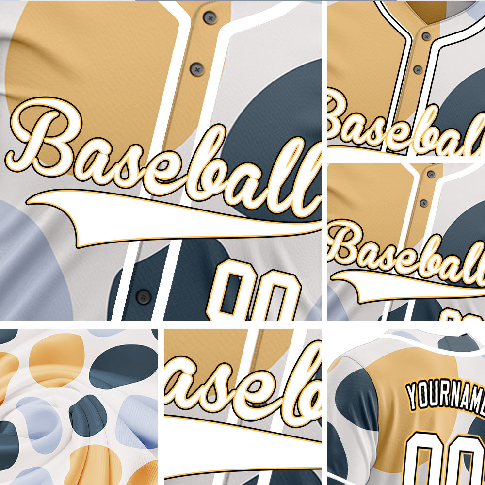 Custom White And Dark Grey Baseball Jersey