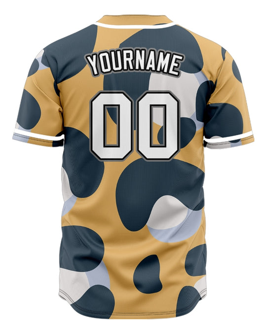 Custom White Stripes Dark Grey Beige Baseball Jersey